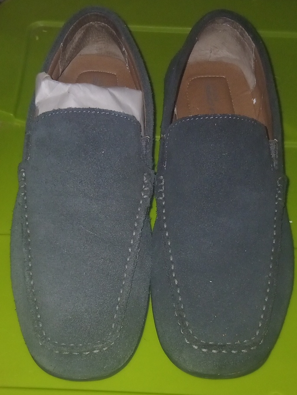 ALFANI 360 Flex Men's Suede Slip-On Loafers in Gray